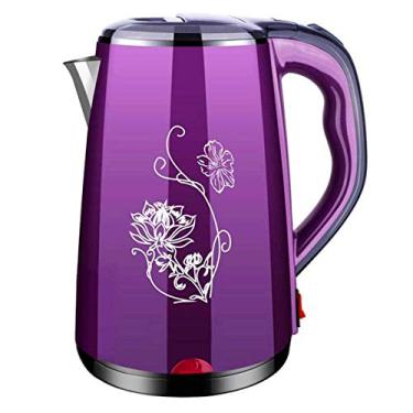 Imagem de Chaleira elétrica de 2,3 L, grande capacidade, alta potência para aquecimento rápido, chaleira elétrica de aço inoxidável, chaleira sem fio, desligamento automático, sem costura, um forro, 1500 W