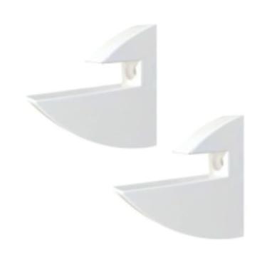 Imagem de Kit 06 Suportes Bico De Tucano Para Prateleira De 15mm (BRANCO)