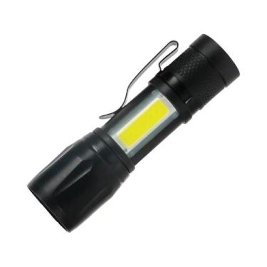 Imagem de Lanterna LED Recarregável T6 COB Portátil Com Zoom De 3 Modos Tocha De