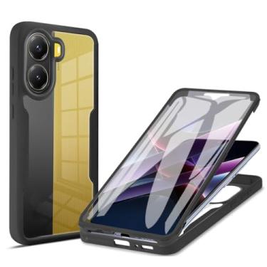 Imagem de Capa compatível com Xiaomi Redmi Turbo 4, capa com protetor de tela integrado compatível com Xiaomi Poco X7 Pro 5G 2412DPC0AG 2412DPC0AI capa preta