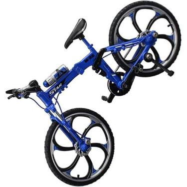 Imagem de Bicicleta Coleção Miniatura Metal Bike Dobrável Mountain Bike Die Cast