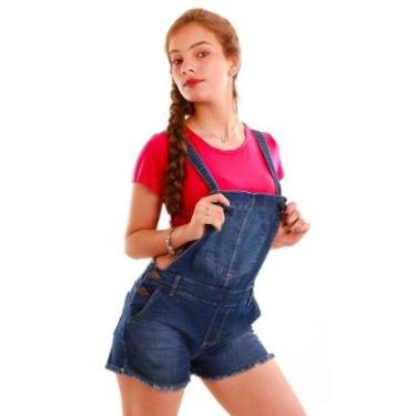 Imagem de Jardineira Feminina Infantil Jeans Curta-Feminino