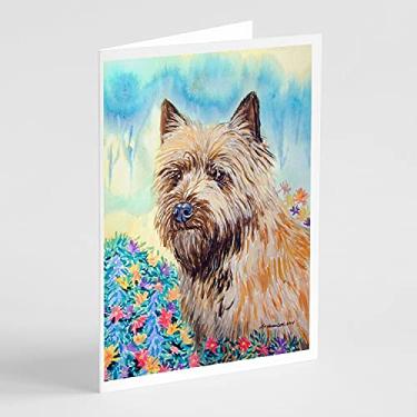 Imagem de Caroline's Treasures 7238GCA7P Cartões de felicitações e envelopes Cairn Terrier Pacote com 8, 7 x 5, multicolorido