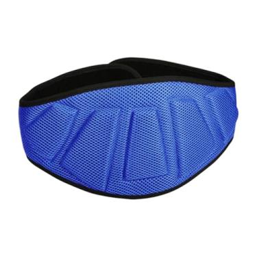 Imagem de Vaveren Cinturão de levantamento de peso, acessórios de cinta, cinto de treinamento acolchoado, suporte para trás para treinamento cruzado, musculação de, Azul, Xl