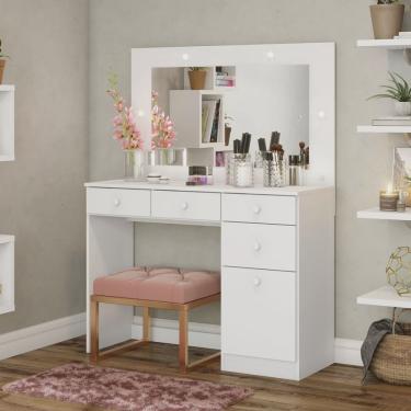 Imagem de Penteadeira Camarim 1 Porta 4 Gavetas Charme Henn