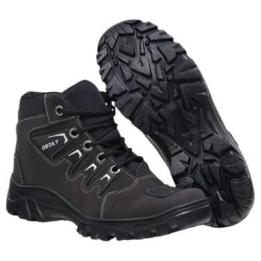 Imagem de Bota Adventure Masculina Coturno Blaqueado Costurado de Motoqueiro Motociclista Tenis (Marrom, BR, Adulto, Numérico, 37)