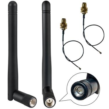 Imagem de KHIYQILO Antena WiFi 2,4 GHz 3dBi Conector SMA Antena IPEX para roteador WiFi, placa de rede sem fio, câmera IP, vigilância por vídeo, antena de monitor Bluetooth