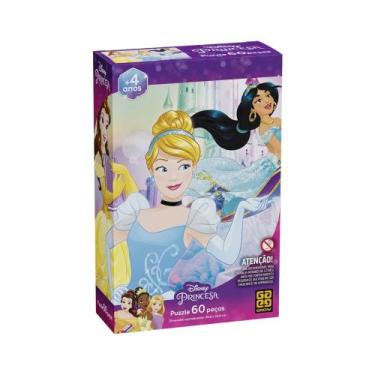 Imagem de Quebra-Cabeça Infantil Princesas 60 Peças Grow - 02163