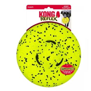 Imagem de Frisbee Kong Reflex Flyer Brinquedo Aquático P/Cães Amarelo