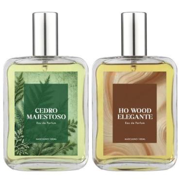 Imagem de Kit Perfume Masc. Cedro Majestoso E Ho Wood Elegante 100Ml - Essência 