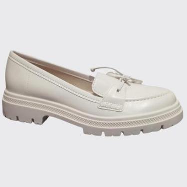 Imagem de Sapato Mocassim Slip On Feminino Tratorado Confort Moleca 5775.104.9921 Branco N°38-Feminino