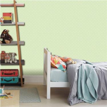 Imagem de Papel De Parede Adesivo Bolinha Verde 1,5 Metros O Rolo Np356