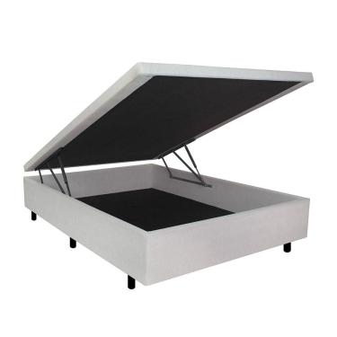 Imagem de Base Box Baú Casal 138x188x42 cm Courino Linho Areia