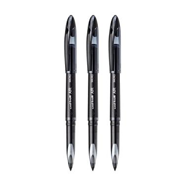 Imagem de Canetas esferográficas Uni-ball Air Rollerball, ponta fina (0,7 mm), preta, 3 unidades
