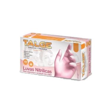 Imagem de Luva Descartável Nitrílica Rosa Sem Pó C/100 - TALGE, P