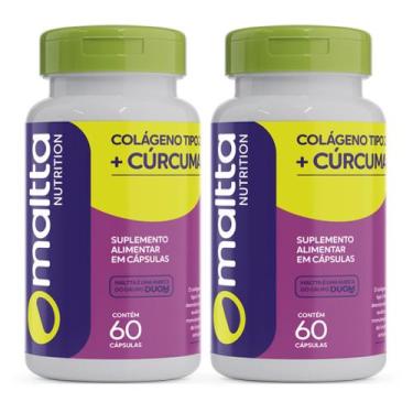 Imagem de Cúrcuma + Colágeno Tipo II 60cps Duom  Kit 2 Frascos
