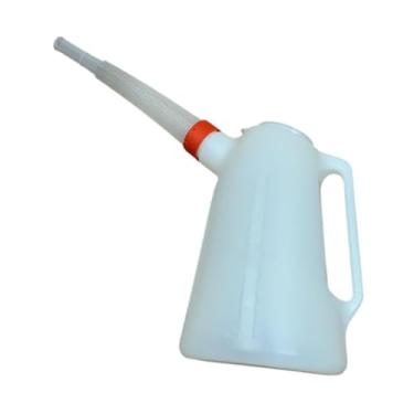 Imagem de QccHieUs Pote de óleo de óleo de medição de óleo de medição de óleo Robusto com escala com lata universal à prova de vazamentos para o carro do veículo, 4l