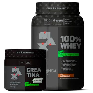 Imagem de Kit Ramon Dino Pro Extreme - 100% Whey Pote + Creatina Creapure 250g - Maxtitanium (Pote, Cappuccino)