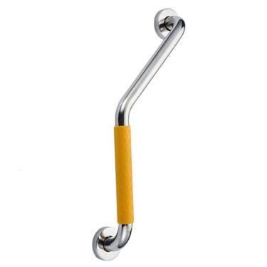 Imagem de Barra Apoio Angular 25x25cm Borracha Antiderrapante Criança Idoso Gestante Alça Evita Acidentes