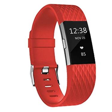 Imagem de Pulseiras de substituição para Fitbit Charge 2, pulseiras clássicas de silicone ajustáveis para Fitbit Charge 2, mulheres e homens