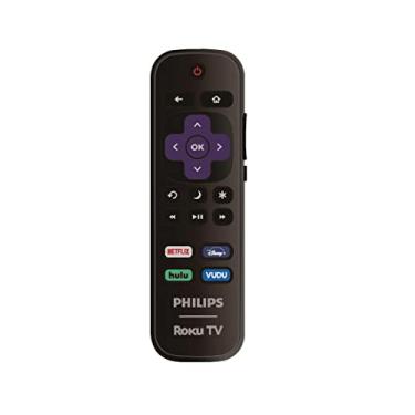 Imagem de Controle remoto de substituição OEM compatível com todas as Smart TVs Philips Roku 【Funciona apenas com Philips Roku TV, não para Roku Stick e Roku Box】 (Netflix/Disney Plus/Hulu/Vudu)