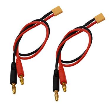 Imagem de 2PCS XT30 Plug to 4.0mm Banana Plug RC Battery Balance Charge Cable Adapter Connectors Compatible with RC Car Truck Boat Lipo Battery FPV Drone (16AWG 30cm)