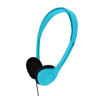 Imagem de Maeline Fones de ouvido estéreo para sala de aula em massa com faixa ajustável e almofadas de espuma para crianças aprendizagem online, biblioteca, escola, avião, viagens - plugue de 3,5 mm - 1 pacote