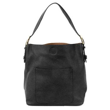 Imagem de Bolsa feminina Hobo 2 em 1 Joy Susan com alça preta, preto/preto, tamanho único