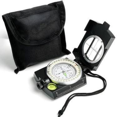 Imagem de Bússola Militar Tática à Prova d'Água com Bolsa - Ideal para Caminhada