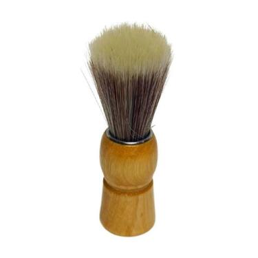 Imagem de Pincel De Barbear Cabo de Madeira Cerdas Macias e Densas Design Elegan