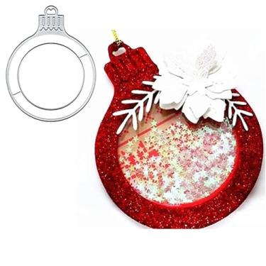 Imagem de Agitador de bolas de Natal, moldes de corte de metal, estênceis de cortar cartões de papel para fazer cartões de papel em relevo, para fazer cartões, etiquetas de livros, matrizes de papel decorativas