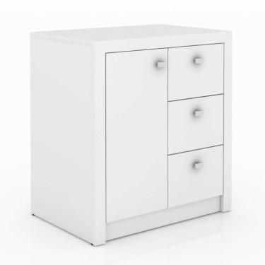 Imagem de Balcão para Escritório 1 Porta e 3 Gavetas Me4111 Tecno Mobili Branco