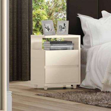 Imagem de Mesa De Cabeceira 2 Gavetas Lacy Henn Off White