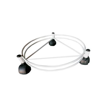 Imagem de Suporte Para Botijão E Vaso Epoxi Com Rodinhas Branco