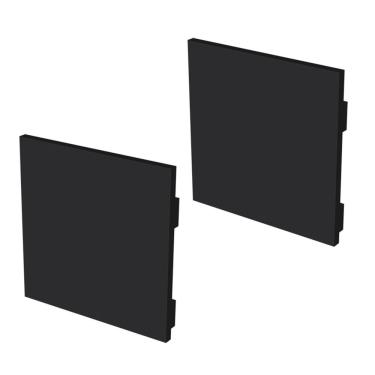 Imagem de Kit Acessórios Taschibra Para Perfil Sobrepor 5x5cm Zenith 50 Preto