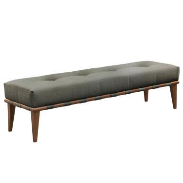 Imagem de Recamier Valentin Luxo Madeira Maciça Castellar Móbile Linho Cinza