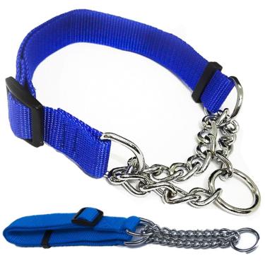 Imagem de Coleira Caes Guia Ajustavel Corrente Semi Enforcadora 2.0cm