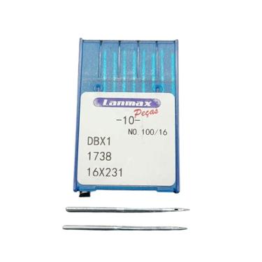 Imagem de Agulha Cabo Fino Dbx1 Para Maquina De Costura Reta Industrial Numero 16