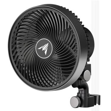 Imagem de AC Infinity CLOUDRAY A9, Ventilador de clipe de barraca de cultivo de 23 cm com motor EC de longa duração redesenhado, 10 velocidades de vento dinâmicas personalizadas, IP-54 à prova de intempéries,