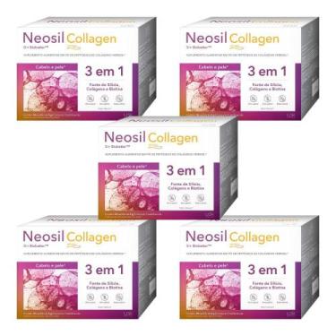 Imagem de Kit Neosil Collagen Sabor Abacaxi Com 5 Caixas De 30 Sachês Cada - U.S