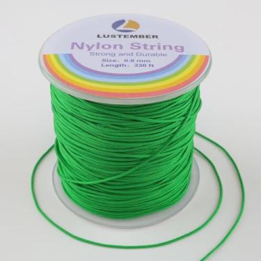Imagem de LUSTEMBER Corda De Nylon 0,8 Mm, Resistente E Durável Para Pulseiras, Joias, Miçangas, Colares, Tranças Rabo Rato, Kumihimo, Sinos Vento, Persianas Artesanatos
