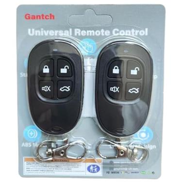Imagem de Kit 2 Controles Remotos Cópia Duplicador Clonador Alarme Automóvel Motor Portão Eletrônico Porta de Garagem Casa Residência Condomínio em todo o Brasil Top twins ABCD（Azul ） (Lock, Preto)