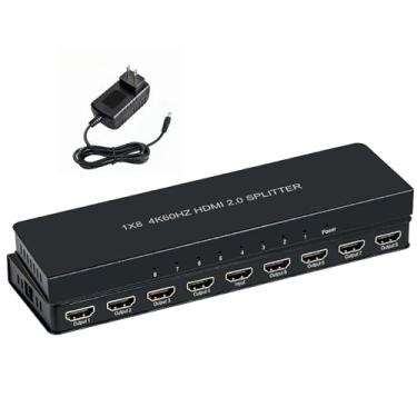 Imagem de Bytecc Divisor Hdmi 1 Entrada 8 Saídas, Com Adaptador Ca, Suporta 4K2K, Full 3D, 12 Bits, Lpcm 7.1 Canais, Dts-Hd, 18 Gbps, Hdcp 1.4/2.2 Para Projetor, Dvd Player, Xbox E Muito Mais (Sp108K)