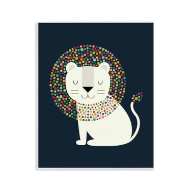 Imagem de Stupell Industries Leão com juba salpicada design de arte de parede por Andy Westface, 28 x 35 cm