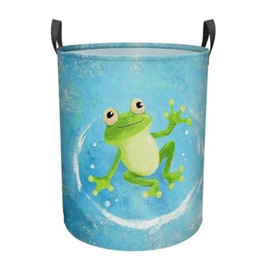 Imagem de Cesto de lavanderia grande para aquarela, engraçado, com alças, bolsa dobrável, organizador de armazenamento para banheiro, armário de roupas, organização de brinquedos, 60 L