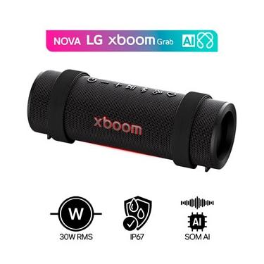 Imagem de LG xboom Grab by will.i.am - Caixa de som portátil c/ Bluetooth e alças ajustáveis - GRAB