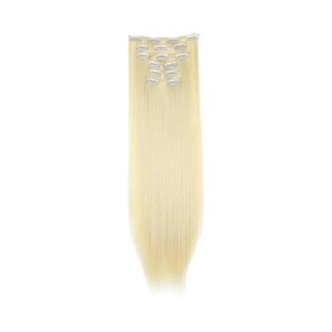 Imagem de Loira Preta 24 Polegadas Longas Extensões De Cabelo Sintético Reto 16 