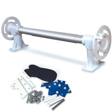 Imagem de SWIMLINE HYDROTOOLS 52000 Sistema de carretel solar premium para piscinas acima do solo | Durável | Não corrosivo | Montagem em soquete | Com alças e ferragens | Fácil arranque | Kit de tubos não
