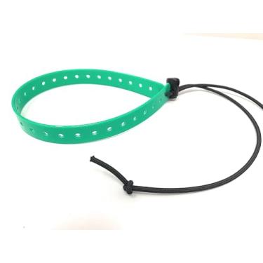 Imagem de Coleira eletrônica GPS de substituição com elástico ajustável, design de vários furos e fecho de alternância seguro para cães pequenos (verde, pescoço pequeno)