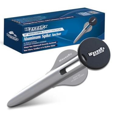 Imagem de Âncora de praia de alumínio patenteada de 45,72 cm | Âncora PWC ultraleve, âncora de jet ski, âncora de areia de barco, âncora de areia para barco e ponta de areia - Ancoragem segura perto da costa